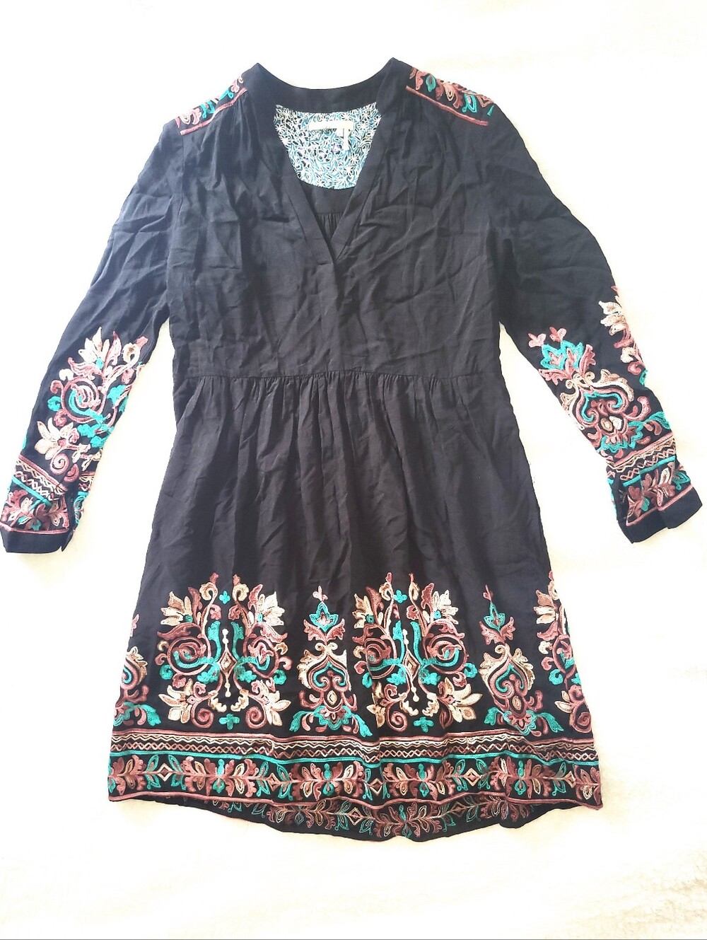 NWOT Anthropologie Floreat Avery Floral Embroidered Peasant Mini Dress Boho XS - Picture 9 of 16